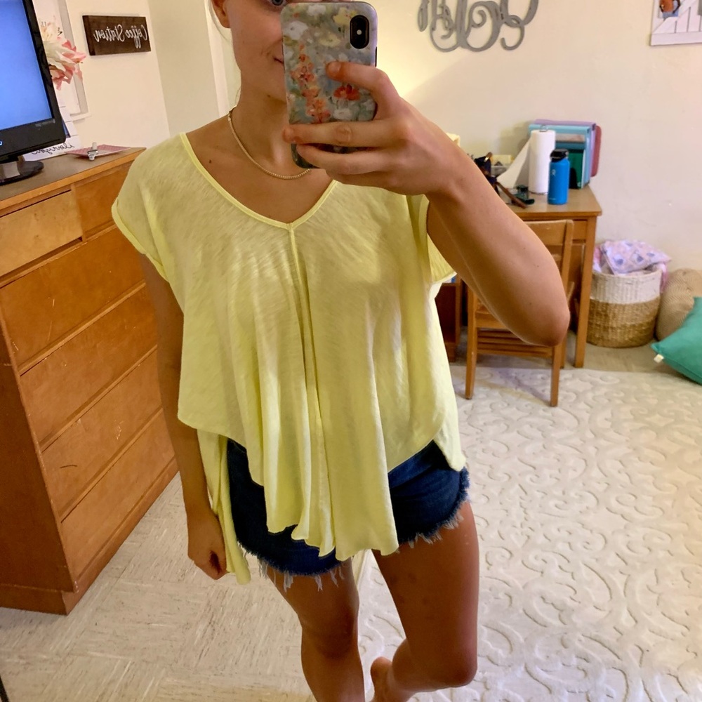 COPY - We The Free Yellow Low-Back Top